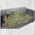 thumbnail image 5 of Mexican Soft Flannel Fleece Throw Blanket, Traditional Elements Cartoon Maracas Taco Sombrero, Cozy Plush for Indoor and Outdoor Use, 50" x 60", Multicolor, by Ambesonne, 5 of 5