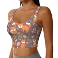 thumbnail image 2 of Balery Cute Little Fox Pattern Racerback Sports Bras for Women - Padded Seamless High Impact Support for Yoga Gym Workout Fitness-Medium, 2 of 8