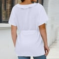 thumbnail image 5 of Shirts For Women Casual Shirt Ruffle Wrap V Neck Tops Tie Waist Peplum Business Work Blouse Womens Tops, 5 of 6