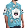 thumbnail image 2 of Tiny teeth Men's Short Sleeve Shirts, Casual Hawaiian Print Button Down Summer Beach Top Unisex, 2 of 6