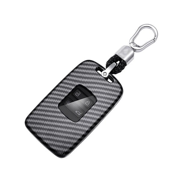 Speravity Llavero automotriz desmontable, inodoro, a prueba de golpes, fibra de carbono, funda protectora de grano, reemplazo de accesorios de Automoción decorativa y accesorios