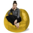 thumbnail image 2 of Sofa Sack Bean Bag Chair, Memory Foam Lounger with Microsuede Cover, Kids, Adults, 4 ft, Lemon, 2 of 6