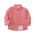 thumbnail image 1 of Tranfacy Veste à Rayures à Col en V pour Enfants de 1 à 6 Ans, Boutonnée, Manches Longues, Respirante, Automne, Décontractée, Mode, Hauts, 1 of 7