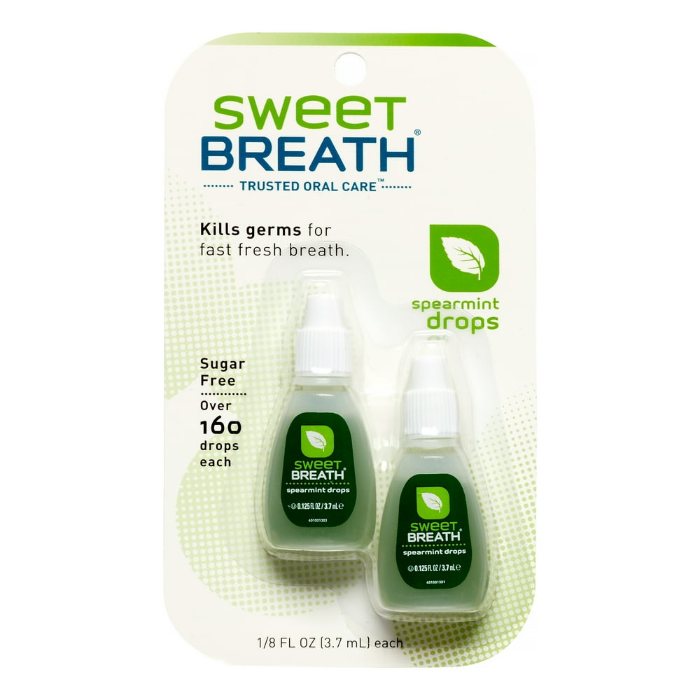 Sweet Breath Twin Drops, Spearmint, 0.1 Oz