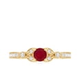 thumbnail image 4 of Rosec Jewels Ruby Diamond Engagement Ring for Women - Vintage Style Ring - AAA Quality Certified - with Jewelry Box, 14K Yellow Gold, US 8.00, 4 of 8