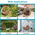 thumbnail image 3 of Egg Chair Cushion Hanging Basket Seat Cushion Thicken Soft Egg Swing Chair Pad Hanging Egg Chair Cushion with Headrest, 3 of 5