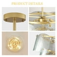 thumbnail image 5 of LovingAHome 3-Layer Gold Crystal Chandeliers Glass Chandelier 8-Light Modern Ceiling Light Fixtures for Living Room Bedroom Dining Foyer, 5 of 8