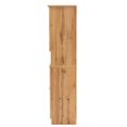 thumbnail image 5 of Bowery Hill Oak Brown Finished Wood Buffet and Hutch Kitchen Cabinet, 5 of 10