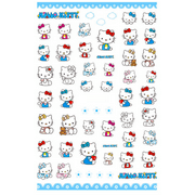 Red Bow Blue Iconic Hello Kitty in Different Bows on clouds with flowers Nail Art Nail Stickers Over 25 Cartoon Elements for nail art supplies Stickers Kawaii autocollant ongles nail art