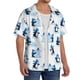 thumbnail image 2 of Fotbe Penguin Winter Fun Camisa Estampada de Manga Corta para Hombre, Casual de Verano, Estilo Playero, Sin Arrugas-Small, 2 of 5