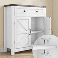 thumbnail image 7 of Smart FENDEE Farmhouse Kitchen Sideboard, Coffee Bar Cabinet with 2 Doors and 1 Drawers, White, 7 of 7