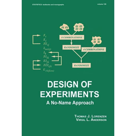 Lecture Notes in Pure and Applied Mathem Design of Experiments: A No-Name Approach, Book 138, (Hardcover)