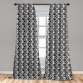 thumbnail image 5 of Ambesonne Geometric Curtains, Abstract Chevron Zigzag, Pair of 28"x84", Black and White, 5 of 5