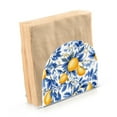 thumbnail image 2 of Lemons and Blue Leaves Acrylic Napkin Holder Clear Paper Tissue Dispenser Kitchen Dining Room Bathroom Party Hotel, 2 of 8