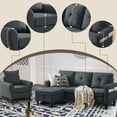 thumbnail image 4 of Soscana Sectional Sofa 3 Seat L Shaped Couch with Storage Ottoman & Accent Chair,Modern Living Room Furniture Set for Small Space Home Apartment Office Studio, 4 of 8