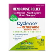 Boiron Cyclease Menopause Tablets, Homeopathic Medicine for Menopause Relief, Hot Flashes, Night Sweats, Mood Changes, 60 Meltaway Tablets