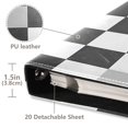thumbnail image 3 of FORMRS 3 Ring Photo Album 4"x6" Self Adhesive Large Capacity PU Leather Cover, Black and Gray Plaid Pattern, 3 of 8