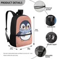 thumbnail image 5 of Uourmeti Lightweight 17 Inchs Backpack for Daily Use Travel, Multiple Pockets Personalized Not Easy To Fade Student Bookbag, Penguin Pattern, 5 of 6