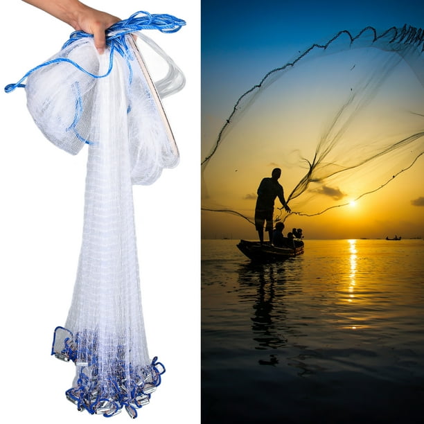 Ccdes Fishing Net,Fishing Tool,Hand Throwing Multi Purpose Fishing Net  Automatic Flexible Casting Net For Fish Pond Outdoor 