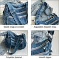 thumbnail image 2 of Ladies Handbag Denim Shoulder Bag Crossbody Bag Casual Lightweight Tote Bag, 2 of 7