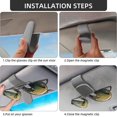 thumbnail image 3 of Soporte gris para gafas de sol para visera de coche, clip para gafas de sol de coche, clip para colgar gafas de cuero magnético para coche, clip universal para gafas de sol para visera de coche, clip para tarjeta de billete oso de fresa Electrónica, 3 of 5