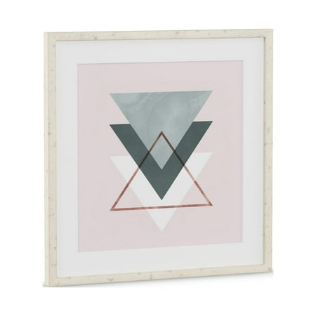 MoDRN Scandinavian Modern Triangles Framed Art Print