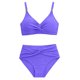 thumbnail image 5 of Traje de baño tankini de cintura alta dividido para mujer, color sólido, conservador y moderno, traje de baño de dos piezas para mujer, trajes de baño tankini para mujer, traje de baño de 2 piezas par, 5 of 7