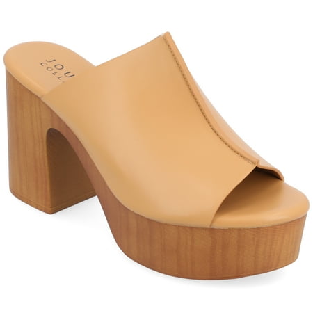 

Journee Collection Womens Lorenza Tru Comfort Foam Platform Clog Open Toe Sandals