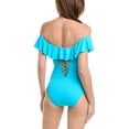 thumbnail image 2 of La Blanca womens  Ruffle One-Piece, 14, 2 of 3