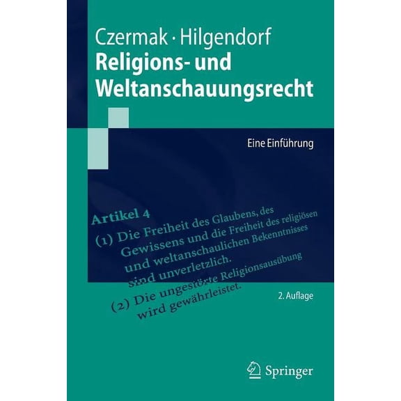 Springer-Lehrbuch Religions- Und Weltanschauungsrecht: Eine Einführung, (Paperback)