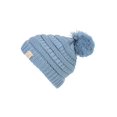 thumbnail image 1 of Gravity Threads  Kids Warm Cable Knit Thick Soft Beanie w/ Pom - Denim, 1 of 2
