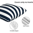 thumbnail image 5 of Navy Blue and White Stripe Throw Pillow Covers 18x18 in Farmhouse Pillow Case Soft Outdoor Cushion Covers Set of 2 for Sofa Bed Bedroom Car Chair Living Room Home Decorative, 5 of 6