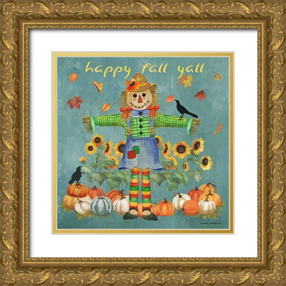Phillips, Anita 26x26 Gold Ornate Wood Framed with Double Matting Museum Art Print Titled - Happy Fall