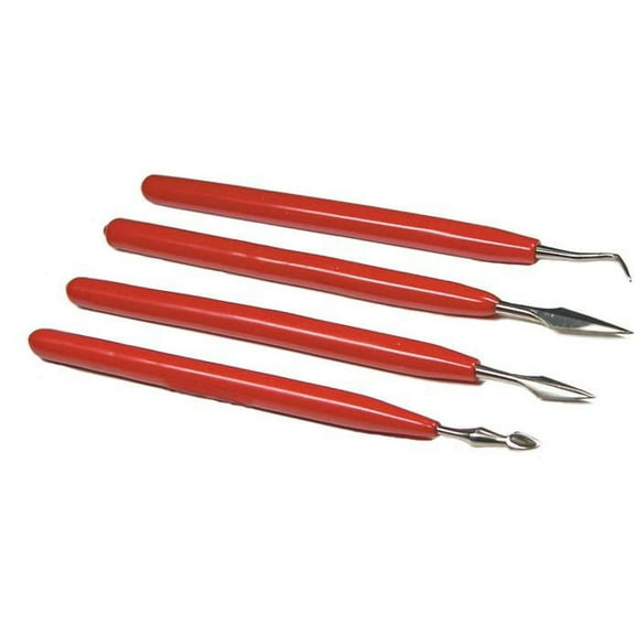 Set of 4 Spatulas and Carvers, With Cushion Handles, Item No. 21.101