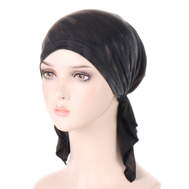 Turban Décontracté Teinture sur Nœuds pour Femmes, Chapeau, Couvre-Chef, Turban Musulman