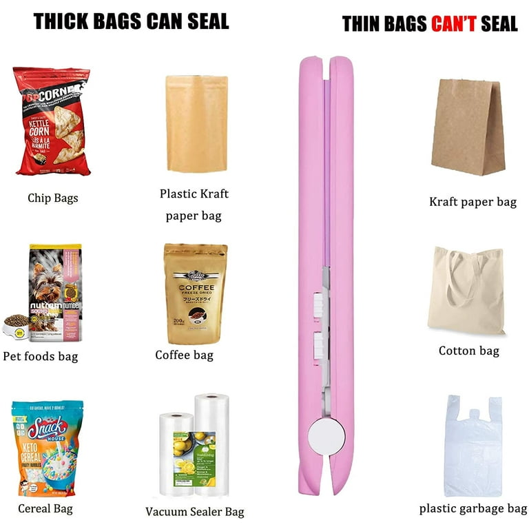 Bag Sealer,Chip Bag Sealer,Heat Sealer,Bag Sealer Heat Seal,TCDO Handheld  Bag Sealer for food Storage,Portable Sealer Machine for Plastic Bags,Snack