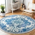 thumbnail image 2 of SAFAVIEH Madison Elinor Traditional Distressed Area Rug, Ivory/Blue, 6'7" x 6'7" Round, 2 of 8