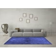 thumbnail image 3 of Ahgly Company Indoor Square Abstract Blue Modern Area Rugs, 4' Square, 3 of 4
