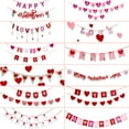 thumbnail image 2 of YujiCraft Valentine's Day Decorations, Glitter Love Heart Flower Garland Banner for Party, Anniversary, Wedding, Home Festive Decor,C, 2 of 6