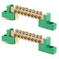 thumbnail image 1 of 2pcs Ground Bus Bars Electrical Grounding Bars 8 terminals Ground Bar Ground Block Ground Rod, 1 of 3