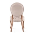 thumbnail image 6 of Portia Off-White Linen Tufted Chairs with Linen Back, Set of 2, 6 of 9