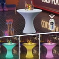 thumbnail image 4 of ZAFLY LED Bar Table, Light Up Rechargeable Cocktail Table, Remote Dimmable Pub Table, 4 of 6