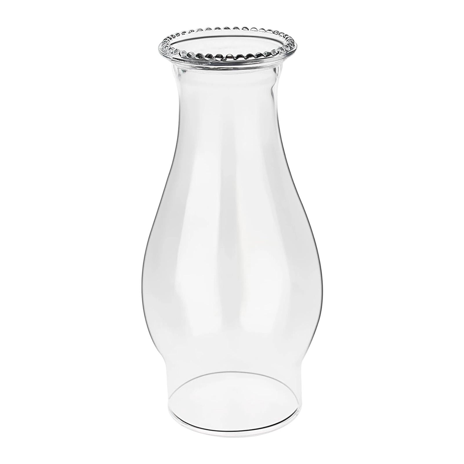 EHJRE Oil Lamp Fireplace Attachment, Clear Lantern, Retro Oil Lantern, Accessory with 7.6 Cm Base And Glass Shade for Hallway, Dining Room And Firepla