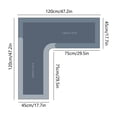 thumbnail image 3 of EazyTech Non-Slip L-Shaped Kitchen Rug, Machine Washable Absorbent Floor Mat for Bathroom, Living Room, Laundry Room Velvet Fleece, 3 of 7