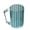Blue, variant on Pink Toothbrush Cup With Tall Ridged Texture Wide Mouth And Integrated Handle For Bathroom Student Dorms And Home Use 4.33X2.95X3.94In 0.15Lb