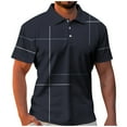 thumbnail image 2 of Cuoff Men's golf shirt casual sports V-neck short-sleeved polo shirt Navy M, 2 of 4