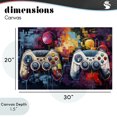 thumbnail image 4 of Stupell Industries Modern Double Controller Modern Gamer Canvas Art, 30 x 20, by Lazar Studio, 4 of 8