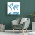 thumbnail image 2 of Canvas Wall Art - blursbyai 'Raleigh Detailed Watercolor World Map' Wall Art for Living Room, Bedroom, or Office Décor by Trademark Fine Art - 18 x 18 Inches, 2 of 4
