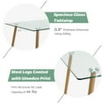 thumbnail image 5 of Gymax Modern Glass Rectangular Dining Table Dining Room Table W/Metal Legs For Kitchen, 5 of 6