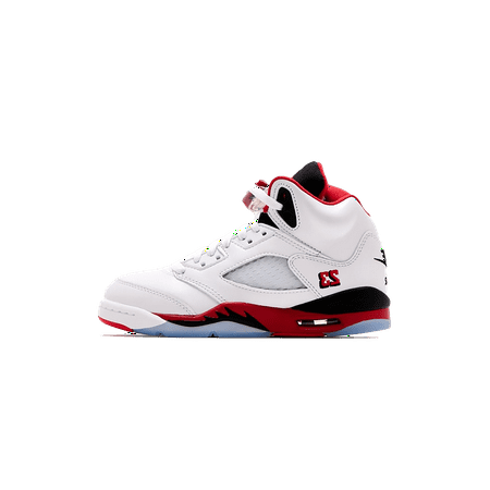 Jordan GRADE SCHOOL Air Jordan 5 GS "Fire Red - Black Tongue (2025)" HQ7980 101 from Stadium Goods